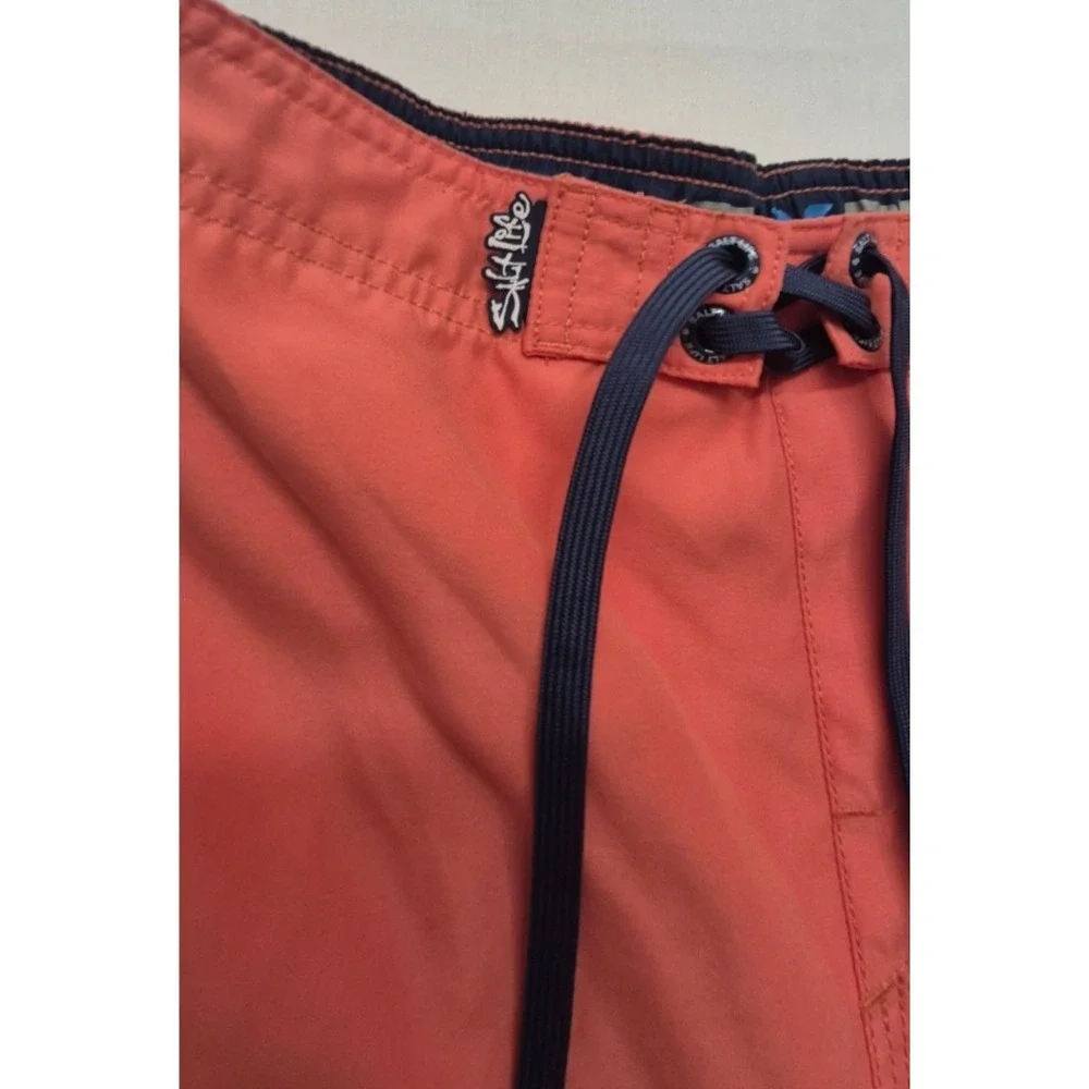 Salt Life men's pink boardshort trunks‎ Large drawstring elastic waist pockets
